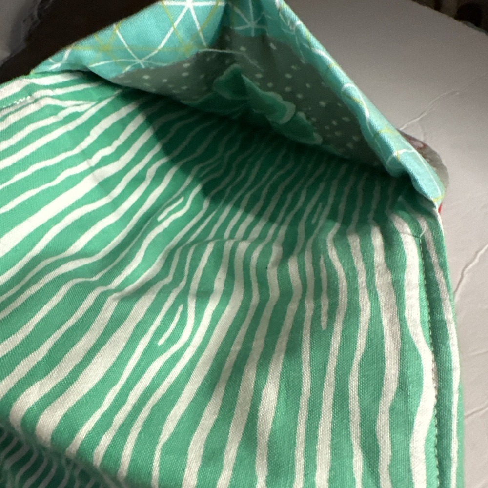 DOUBLE OVEN MIT POT HOLDER Pastel COLORS EXTRA LONG 35' Handmade - Picture 4 of 5
